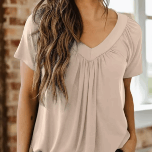 ✨Women's Casual Short Sleeve V Neck Basic T-shirts