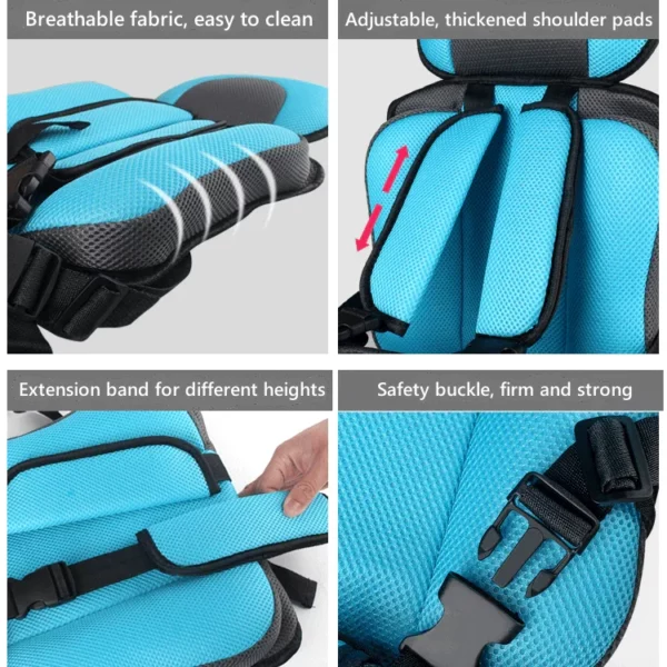 Auto Child Safety Seat Simple Car Portable Seat Belt - Image 17